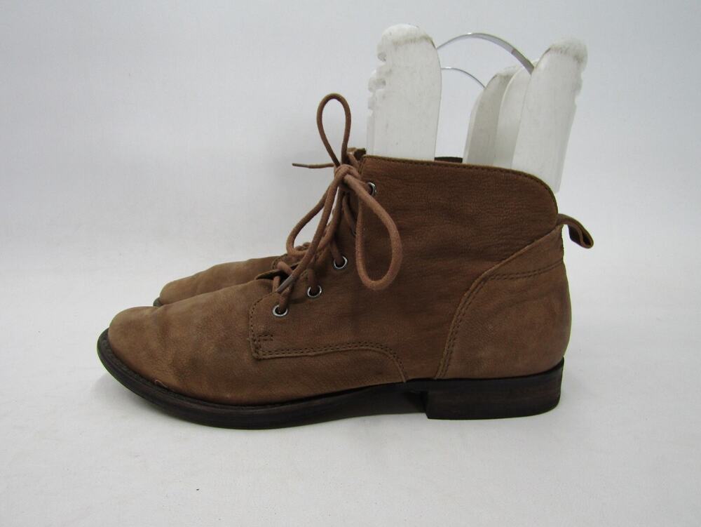 Sam Edelman Womens Size 8.5 M Brown Leather Laces Ankle Fashion Boots Bootie